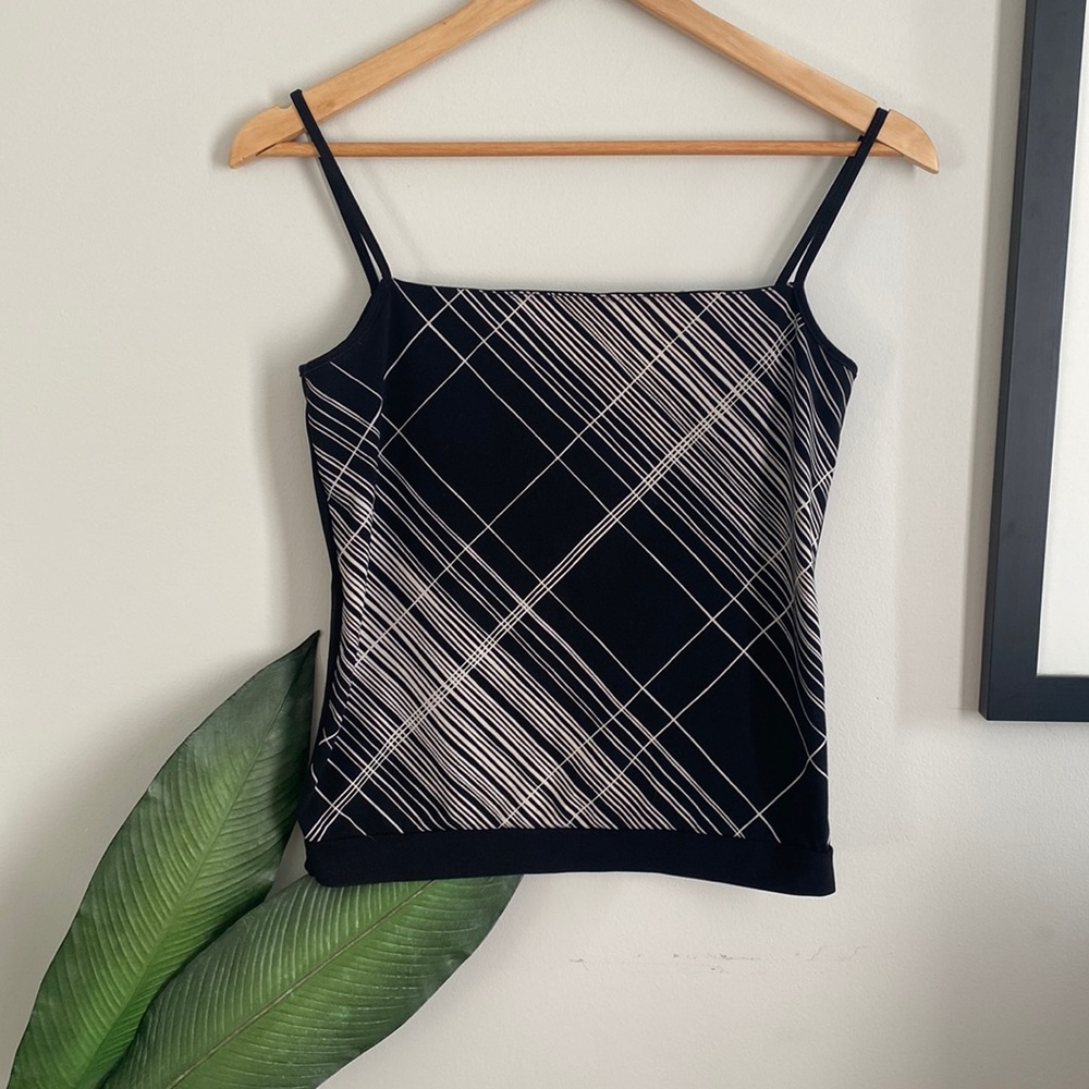 Vintage Robert Kitchen Black and White Graphic Cami 🇨🇦 Made in Canada 🇨🇦